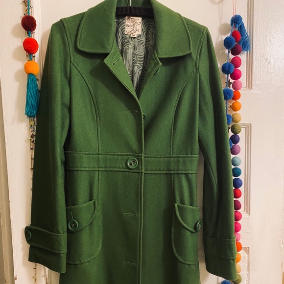Anthropologie Jackets & Blazers - Tulle Green pea coat M